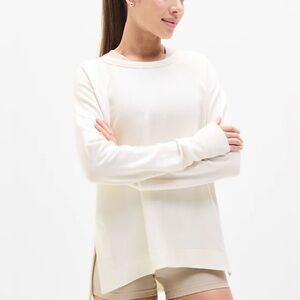 Athleta Cream Waffle Coaster Luxe Recover US XL